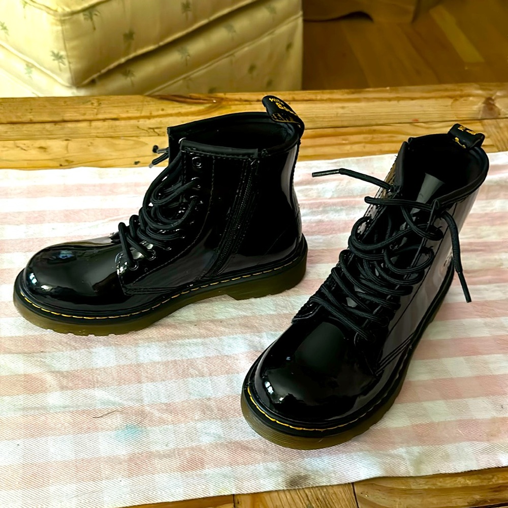 Kids Dr. Martens Patent Leather Boots